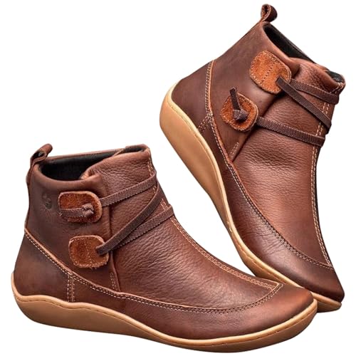FGUUTYM Leder Stiefeletten Herbst Vintage Damen Schuhe Bequem Flach Absatz Ankle Boots Kurze Stiefel Runde Zehe Cowboystiefel Mit Rutschfest Sohle Stylisch Praktisch Halbhoch Westernstiefel FGUUTYM Leder Stiefeletten Herbst Vintage Damen Schuhe Bequem Flach Absatz Ankle Boots Kurze Stiefel Runde Zehe Cowboystiefel Mit Rutschfest Sohle Stylisch Praktisch Halbhoch Westernstiefel von FGUUTYM