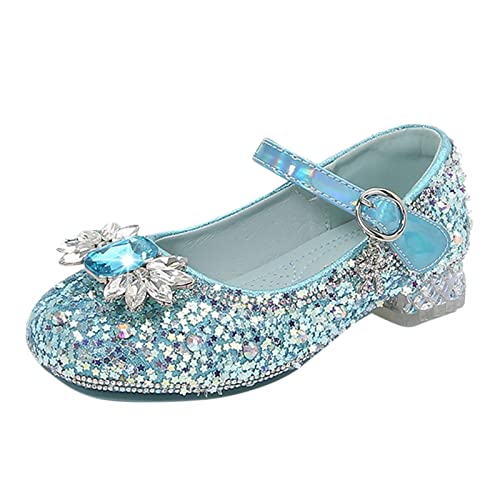 FGUUTYM Mädchen Pailletten Kristall Prinzessinnen Schuhe | Mary Jane Festliche Kleidschuhe | Ballerinas Prinzessin Schuhe | Mädchen Glitzer Schuhe | Kristall Schuhe | Hochzeitsschuhe Mädchen von FGUUTYM