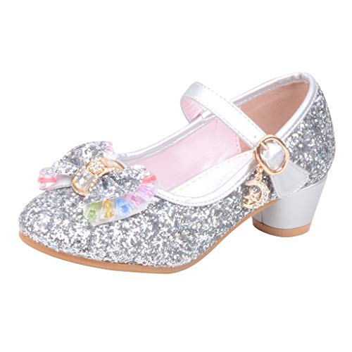 FGUUTYM Prinzessin Hochzeit Schmetterling Performance Kleid Schuhe Mädchen Schuhe mit Hohen Absätzen Kristall Schuhe Mädchen Ballerinas Kinder Ballettschuhe Prinzessin Schuhe Mädchen Freizeitschuhe von FGUUTYM