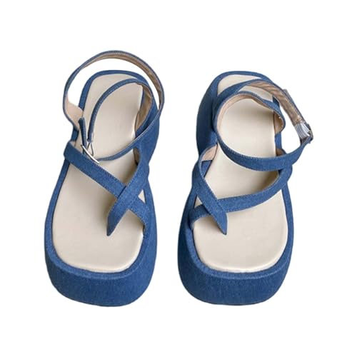 FGUUTYM Sandalen Mit Dicken Sohlen Zehensandalen Damen Sommer Römersandalen Damen Hoch Strandschuhe Damen Flip Flops Sommersandaletten Für Damen Wanderschuhe Damen Keilsandaletten Damen von FGUUTYM