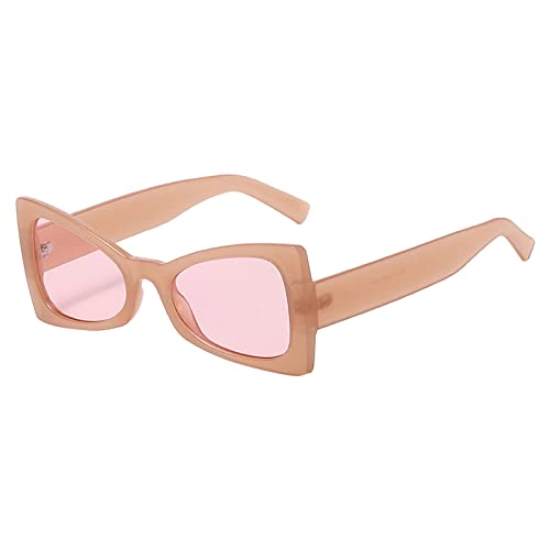 FGUUTYM Übergroße unregelmäßige polarisierte Sonnenbrille für Damen Herren Vintage Shades Lichtschutz Klassische große Sonnenbrille Leicht Getönte Sonnenbrille (ZZA-Pink, One Size) von FGUUTYM