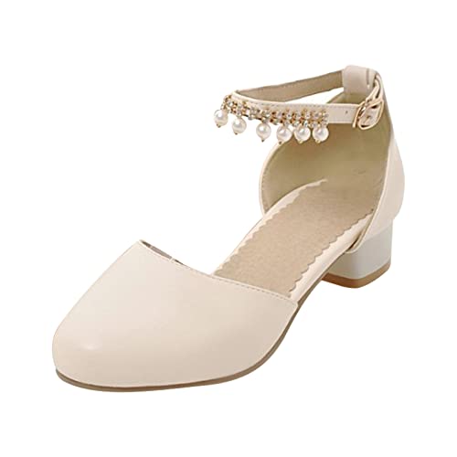 Performance Tanzschuhe Prinzessin Schuhe Mädchen Absatzschuhe Mädchen rutschfest Kleinkindschuhe Stöckelschuhe Mädchen Festliche Schuhe Mädchen Elegante Mädchen Schuhe mit Absatz von FGUUTYM