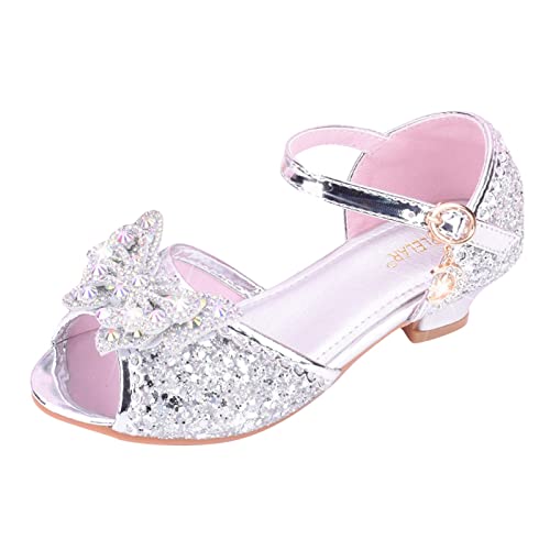 Prinzessin Schuhe Mädchen Glitzer Sandalen Kinder Mary Jane Schuhe Performance Tanzschuhe Ballettschuhe Für Kleinkinder Mädchen Lauflernschuhe Taufe Baby Kleinkinderkind Sandalen Schuhe von FGUUTYM