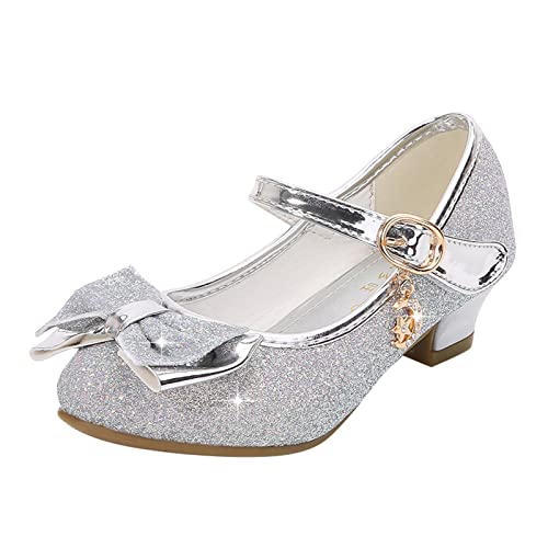 Prinzessin Schuhe Mädchen | Mary Jane High Heels | Glitzer Schuhe Kinder | Sandalen Schleife Baby | Ballettschuhe Für Kleinkinder | rutschfest Ballerinas | Mädchen Party Schuhe | Tanzschuhe von FGUUTYM