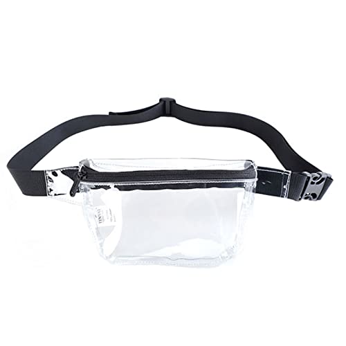 Taschen Klein Damen Schwarz Bauchtasche für Damen, transparent, durchsichtig, Gelee, Umhängetasche, Taille, Reise, Bauchtasche, Schultertasche, superleicht, für Reisen, Taschen (Clear, One Size) von FGUUTYM