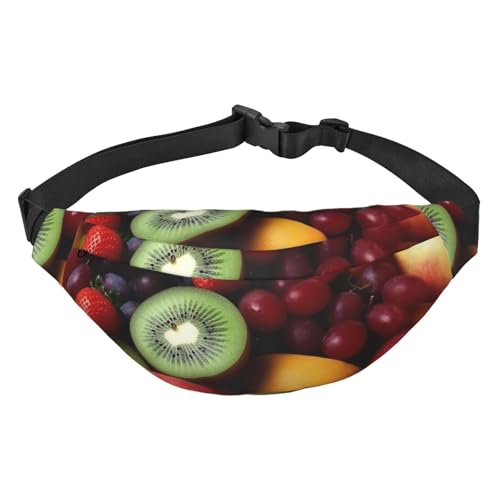 Bauchtasche für Damen und Herren, mit frischem Obst und Gemüse, modische Hüfttasche, Umhängetasche, Hüfttasche mit verstellbarem Riemen, wasserdichte Brusttasche für Reisen, Wandern, Sport, Schwarz, Bauchtasche für Damen und Herren, mit frischem Obst und Gemüse, modische Hüfttasche, Umhängetasche, Hüfttasche mit verstellbarem Riemen, wasserdichte Brusttasche für Reisen, Wandern, Sport, Schwarz, von FHEBNDS