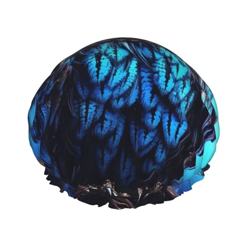 Blaue Eule Duschhaube, wiederverwendbar, wasserdicht, Duschhaube für Damen und Herren, elastisches Band, Badehaarmütze, doppellagig, waschbar, Badekappe für alle Frisuren, reisefreundlich Blaue Eule Duschhaube, wiederverwendbar, wasserdicht, Duschhaube für Damen und Herren, elastisches Band, Badehaarmütze, doppellagig, waschbar, Badekappe für alle Frisuren, reisefreundlich von FHEBNDS