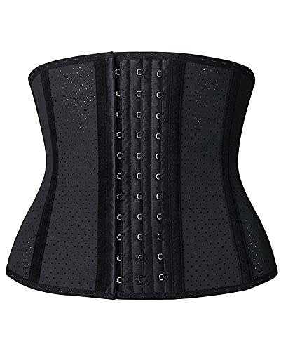 Korsett Damen,Waist Trainer Corset Latex Corsage Bauchweg Taillenformer,Sport Korsett Bauch Weg Bauchweggürtel,Unterbrust Korsett Taillenformer Figurformend Shaping Bodysuit,Shapewear, Waist Cincher-S von FIBOUND