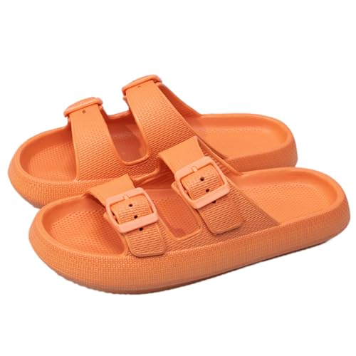 FIENZA Pantoletten Damen mit Fussbett Lässig EVA SchlappenSandalen mit Riemen Big Toe Fußkorrektur zehentrenner HausschuheSandale Flach Rutschfest Sommer Badelatschen Orthopädische flip flops von FIENZA