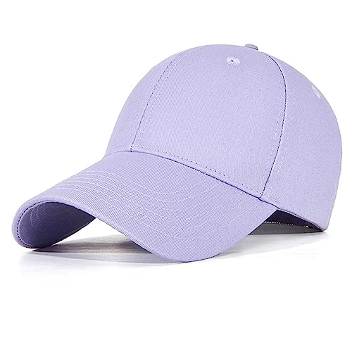 FIFTHAVE Baseball Cap Herren und Damen,Unisex Basecap Sommer Verstellbar Kappen Sonnenschutz Baseballkappen Sport Cap Baumwolle Baseballmützen Classic Outdoor Hüte Baseball Mütze,Hellviolett von FIFTHAVE