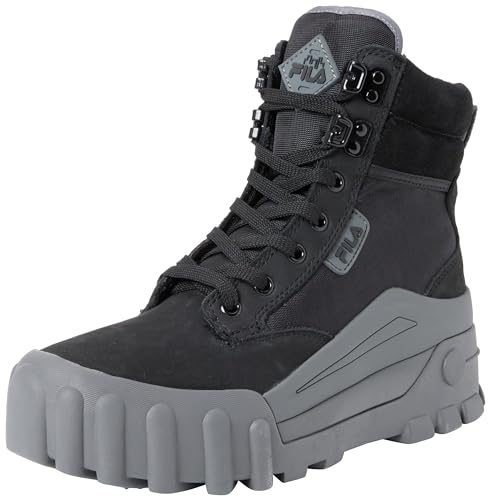 FILA Damen GRUNGELUTION mid wmn Mode-Stiefel, Black-Dark Shadow, 36 EU von FILA