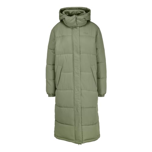 FILA Damen Jacke Winterjacke Braunfels Long Puffer Jacket, Farbe:Salbei, Artikel:-60045 oil green, Größe:L von FILA