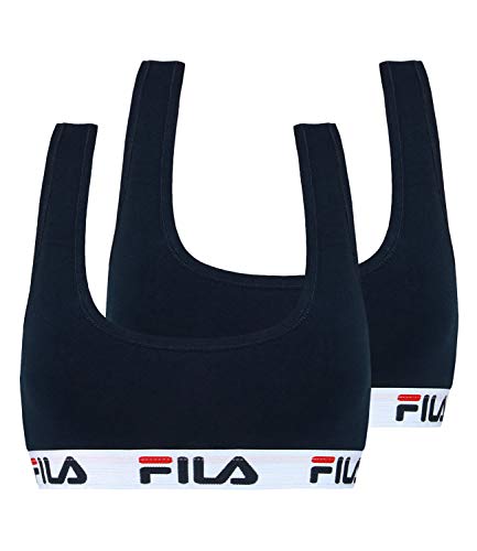 FILA Damen Racerback Bra Bustier FU6042 2er Pack, Artikel:-321 Navy, Wäschegröße:L von FILA