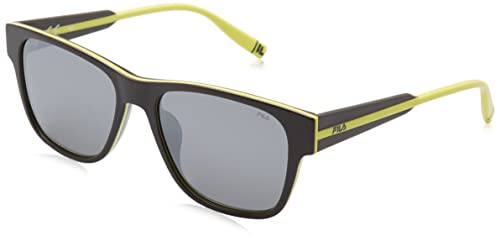 FILA Unisex SFI311V Sonnenbrille, Shiny Grey TOP+Yellow von FILA