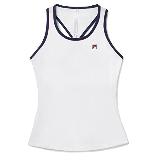 Fila Heritage Racerback Tank - White/Navy/Magenta Purple von FILA