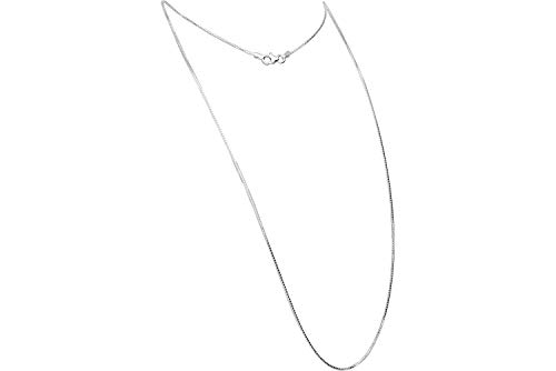 FILANGO Halskette Unisex 925er Silber Venezianer Kette Karabinerverschluss rhodiniert & hochglanzpoliert 0,8 mm x 45 cm von FILANGO