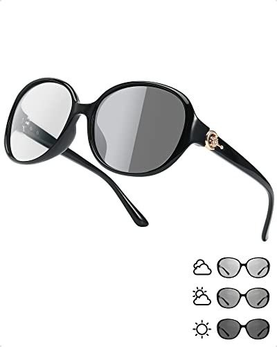 FIMILU Photochrome Sonnenbrille Damen Polarisiert Vintage photochromatische fahrradbrille Groß UVA UVB-Schutz von FIMILU