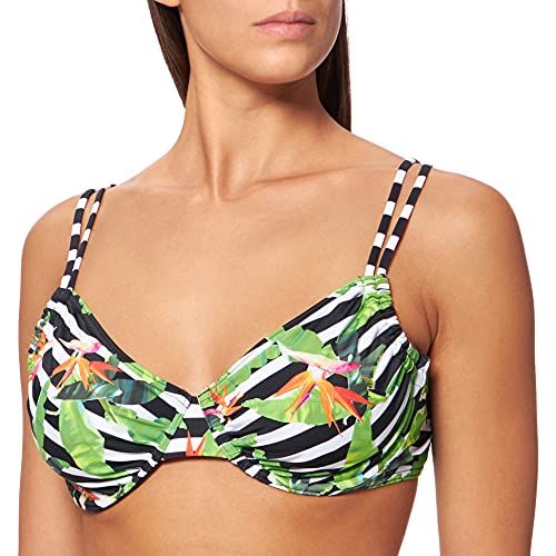 Firefly Damen Malisa Bikini, AOP/Black/Greendark, 38E von FIREFLY