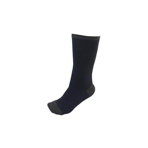 FIRELINER Bambus Socken hoch 3er Pack dunkelblau-grau Größe 43-46 I Socken für die Freizeit I Hochwertige Unisex Socken mit nachhaltiger Bambusfaser von FIRELINER