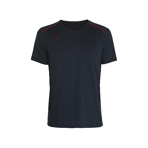 FIRELINER T-Shirt Herren für Freizeit & Beruf Gr. 48 I Aus Lyocell 67%, dunkelblau I Angenehme T-Shirts für Herren mit Rundhals I Funktionsshirt Herren von FIRELINER