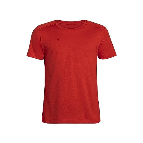 FIRELINER T-Shirt Kinder Rundhals - rot Gr.122-128 I T Shirt für Jungen mit Lyocell-Material I weich, elastisch & kühlend I ideal für Freizeit und Sport von FIRELINER