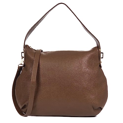 FIRENZE ARTEGIANI. Acerenza Damen-Schultertasche, Echtleder, 38 x 8 x 27 cm, Farbe: Braun, braun, Utility von FIRENZE ARTEGIANI