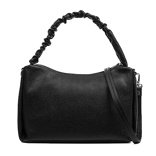 FIRENZE ARTEGIANI. Amatrice Schultertasche Damen Echtleder Dollaro 30x11x20cm Farbe: Schwarz, Schwarz, Utility von FIRENZE ARTEGIANI