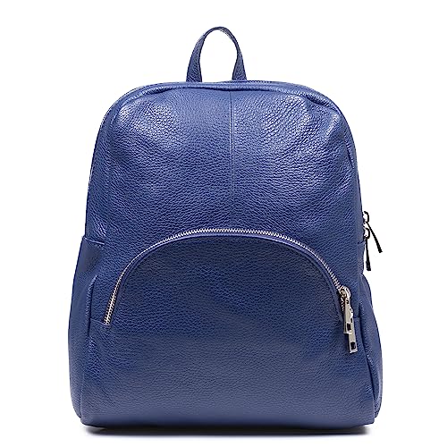 FIRENZE ARTEGIANI. Monastier Rucksacktasche Damen Echtleder Dollaro 28x8x32cm Farbe: Marineblau, marineblau, Talla única, Casual von FIRENZE ARTEGIANI