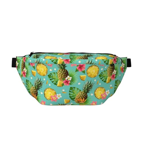 Tropische Ananas-Hüfttasche, verstellbare Umhängetasche für Damen und Herren, Laufen, Wandern, Klettern, Fitnessstudio, Heimtrainer usw., Schwarz , Einheitsgröße Tropische Ananas-Hüfttasche, verstellbare Umhängetasche für Damen und Herren, Laufen, Wandern, Klettern, Fitnessstudio, Heimtrainer usw., Schwarz , Einheitsgröße von FInpan