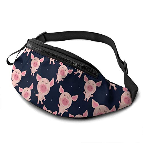 Gürteltasche für Männer und Frauen,Pink Pigs Hüfttasche mit Gürtel,verstellbare Schultertasche,Umhängetasche,Brusttasche für Reisen,Wandern,Radfahren,Laufen von FJAUOQ