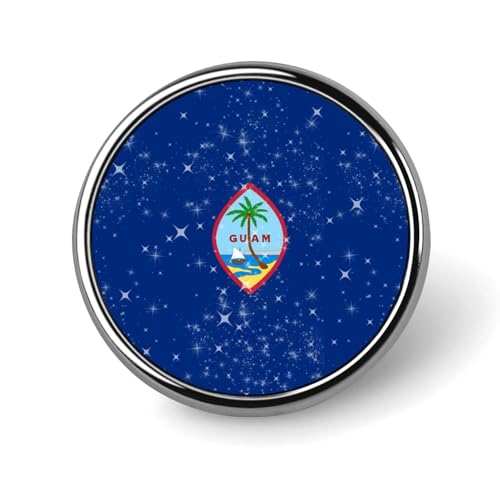 Glitzernde Sterne, Guam, runde Brosche, Anstecknadel, Revers, Krawattennadel für Frauen und Männer, Büroangestellte, Lehrer, Dekoration Glitzernde Sterne, Guam, runde Brosche, Anstecknadel, Revers, Krawattennadel für Frauen und Männer, Büroangestellte, Lehrer, Dekoration von FJQWKLF