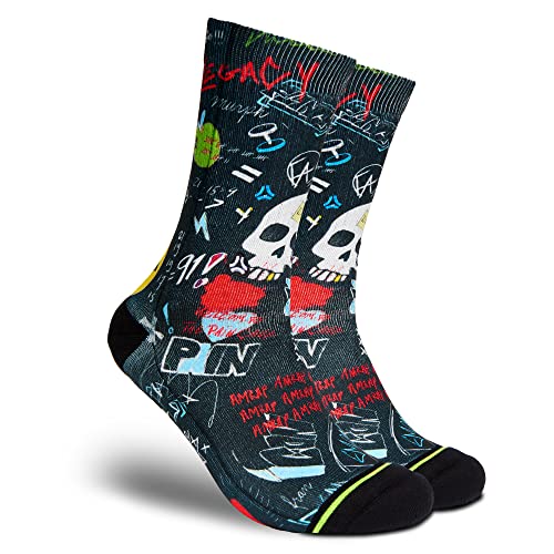 FLINCK Dark Pain Cave - Lustige Bunte Lange Sportsocken für Männer und Frauen für CrossFit Radfahren Straße Wandern Laufen Fitnessstudio 45-48 von FLINCK