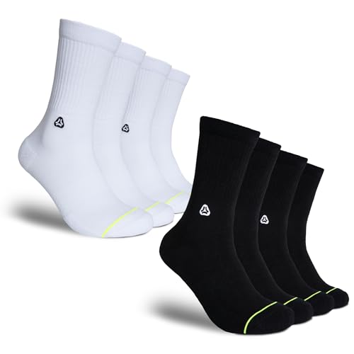 FLINCK Socken Essentials Schwarz-Weiß 4 Paar - Sportsocken Crossfit-Socken Laufsocken Fahrradsocken mit nahtlosem Zehenverschluss Baumwolle 42-44 FLINCK Socken Essentials Schwarz-Weiß 4 Paar - Sportsocken Crossfit-Socken Laufsocken Fahrradsocken mit nahtlosem Zehenverschluss Baumwolle 42-44 von FLINCK