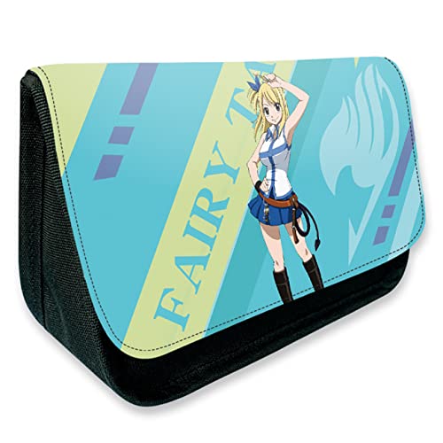 FAI-ry TA-il Pencil Pouch, Cartoon Anime Double Zipper Pencil Case, Pouch Holder Pencil Storage Bag for Primary and Secondary School Students-21 * 14 * 7.5cm||Multicolor 4 von FLOATING