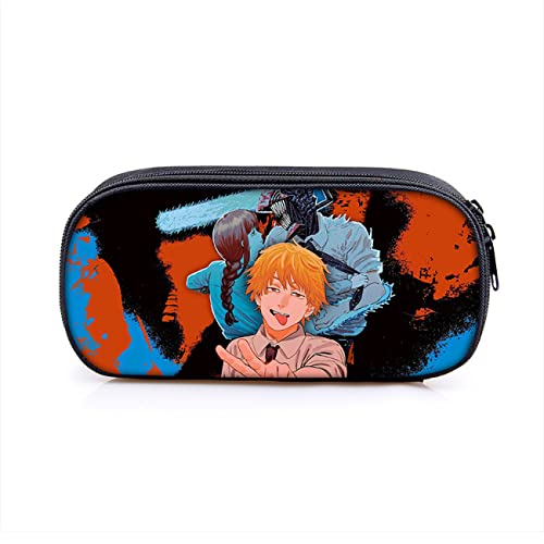 FLOATING Chains-aw Man Anime Federmäppchen, Pencil Bag Doppelte Schichten, für Die Schule Home Office Supplies, für Schüler/Teenager-20 * 10 * 5cm||Multicolor 12 von FLOATING