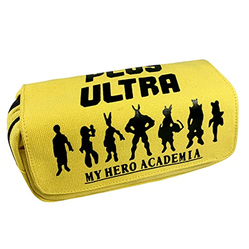 FLOATING My He-ro Academ-ia Pencil Case with Compartments, Cartoon Anime Double Zipper Pencil Case, Double Layers Pencil Case for Kids-20x10x7.5cm||Multicolor 21 von FLOATING