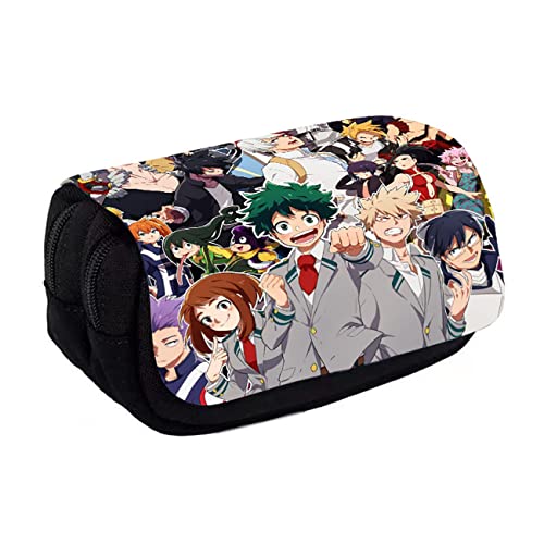 FLOATING My He-ro Academ-ia Pencil Pouch, Cartoon Anime Double Zipper Pencil Case, Pouch Holder Pencil Storage Bag for Primary and Secondary School Students-20 * 7.5 * 10cm||Multicolor 12 von FLOATING