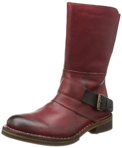 Fly London Damen NANI Biker Boots, Rot (red 003) von FLY London