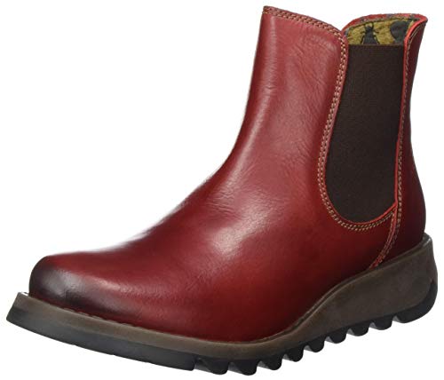 FLY London Damen Salv Chelsea Boots, Rot Red 004, 41 EU von FLY London