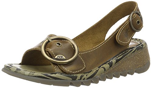 Fly London Damen Tram723fly Slingback Sandalen, Braun (Camel), 35 EU von FLY London