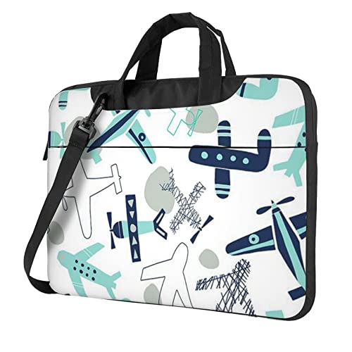 Laptop-Umhängetasche mit Blumenmuster, Rosa, bedruckt, Kuriertasche, Aktentasche, Computertasche, Tasche für Damen und Herren, Flugzeig, 15.6 inch von FLYIFE