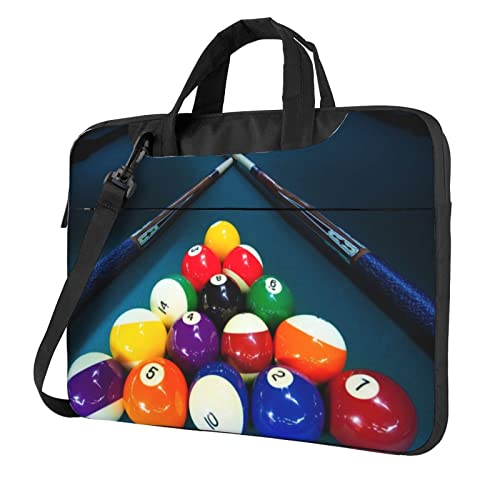 Laptop-Umhängetasche mit Jagdmotiv und Bär, Elch, bedruckt, Kuriertasche, Aktentasche, Computertasche, Tasche für Damen und Herren, Billard, 13 inch von FLYIFE