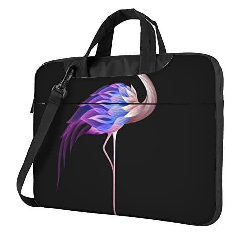 Laptop-Umhängetasche mit Traktor Landwirtschaft, ruhig, bedruckt, Kuriertasche, Aktentasche, Computertasche, Tasche für Damen und Herren, Abstrakter Flamingo, 14 inch von FLYIFE