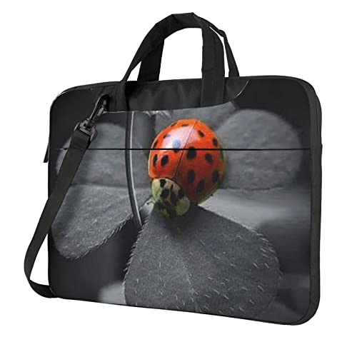 Laptop-Umhängetasche mit gelben Rosen – Kuriertasche, Aktentasche, Computertasche, Tasche für Damen und Herren, Marienkäfer Gänseblümchen, 14 inch von FLYIFE