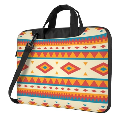 Laptop-Umhängetasche mit schönem roten Mohnblumen-Druck, Kuriertasche, Aktentasche, Computer-Tasche, für Damen und Herren, Indianer, 15.6 inch von FLYIFE