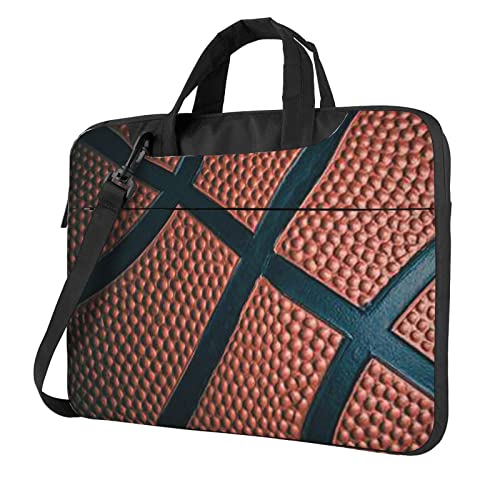 Modische Laptop-Umhängetasche mit Herzen, bedruckt, Kuriertasche, Aktentasche, Computertasche, für Damen und Herren, Basketball Sport, 13 inch von FLYIFE