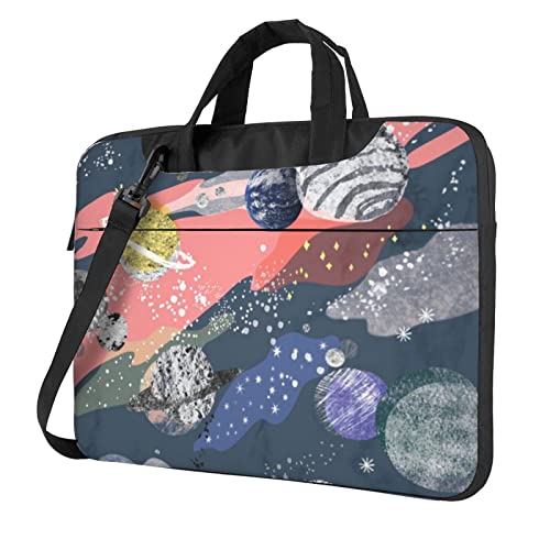 Rocky Mountains bedruckte Laptop-Umhängetasche – Kuriertasche, Aktentasche, Computertasche, Tasche für Damen und Herren, Planet, 13 inch von FLYIFE