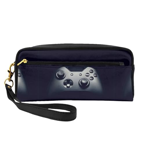 FLYIFE Tragbare Make-up-Tasche mit Motiv ""Fire and Ice Dragons"" – PU-Leder, Reise-Kosmetiktasche, Federmäppchen für Mädchen und Frauen, Gaming-Controller-Muster, Einheitsgröße von FLYIFE