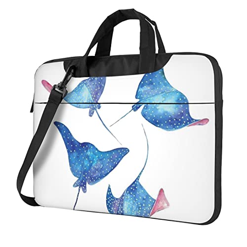 Whitetail Laptop-Umhängetasche mit Hirschmotiv in der Wildnis, bedruckt, Kuriertasche, Aktentasche, Computertasche, für Damen und Herren, Meerestiere Stachelrochen, 15.6 inch von FLYIFE