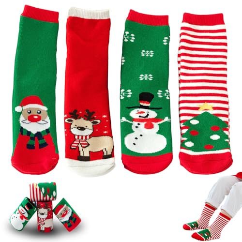 FMKLDENA Weihnachten Socken, 4 Paar Socken Weihnachten Kinder, Lustige Weihnachtssocken, Mädchen Weihnachtssocken, Weihnachtssocken, Weihnachts-Cartoon-Muster, Weihnachtsgeschenke Für Kinder FMKLDENA Weihnachten Socken, 4 Paar Socken Weihnachten Kinder, Lustige Weihnachtssocken, Mädchen Weihnachtssocken, Weihnachtssocken, Weihnachts-Cartoon-Muster, Weihnachtsgeschenke Für Kinder von FMKLDENA